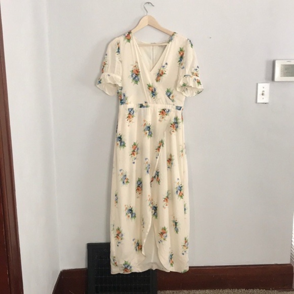 Madewell Ruffle Sleeve Maxi Dress Classic Corsage